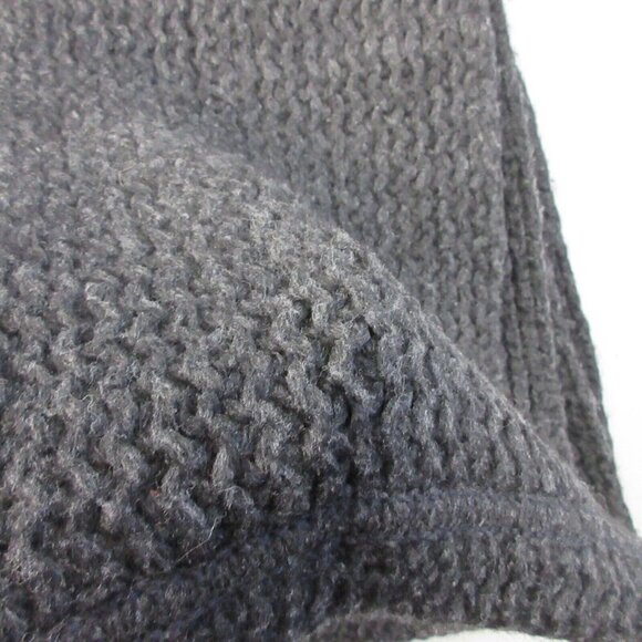 Club Monaco Wool Alpaca Blend Infinity Scarf Women OS Black Soft Cozy Warm 258 - Picture 5 of 11